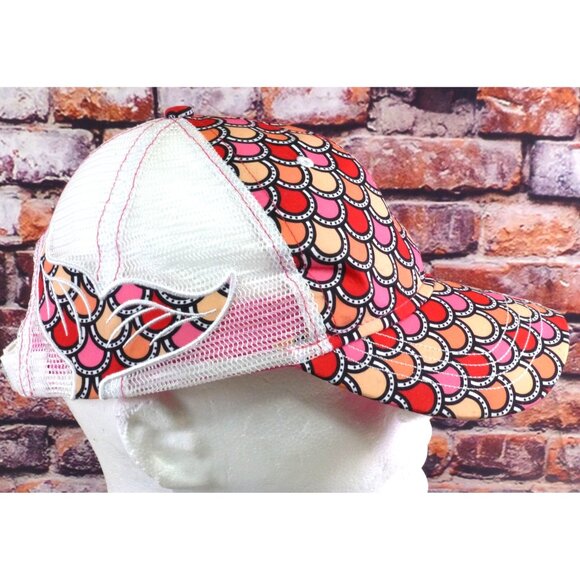 Mermaid Life Colorful Scales Trucker Hat With Mesh Back & Adjustable Strap - Picture 2 of 8